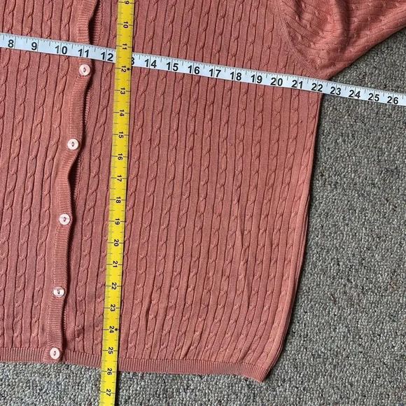 2 Fly Silk women’s L Fisherman Knit long sleeve button Up cardigan sweater Y2K - Picture 2 of 7